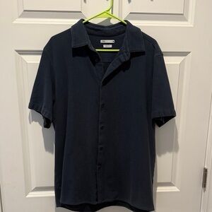 Zara Navy Casual Button Down Shirt